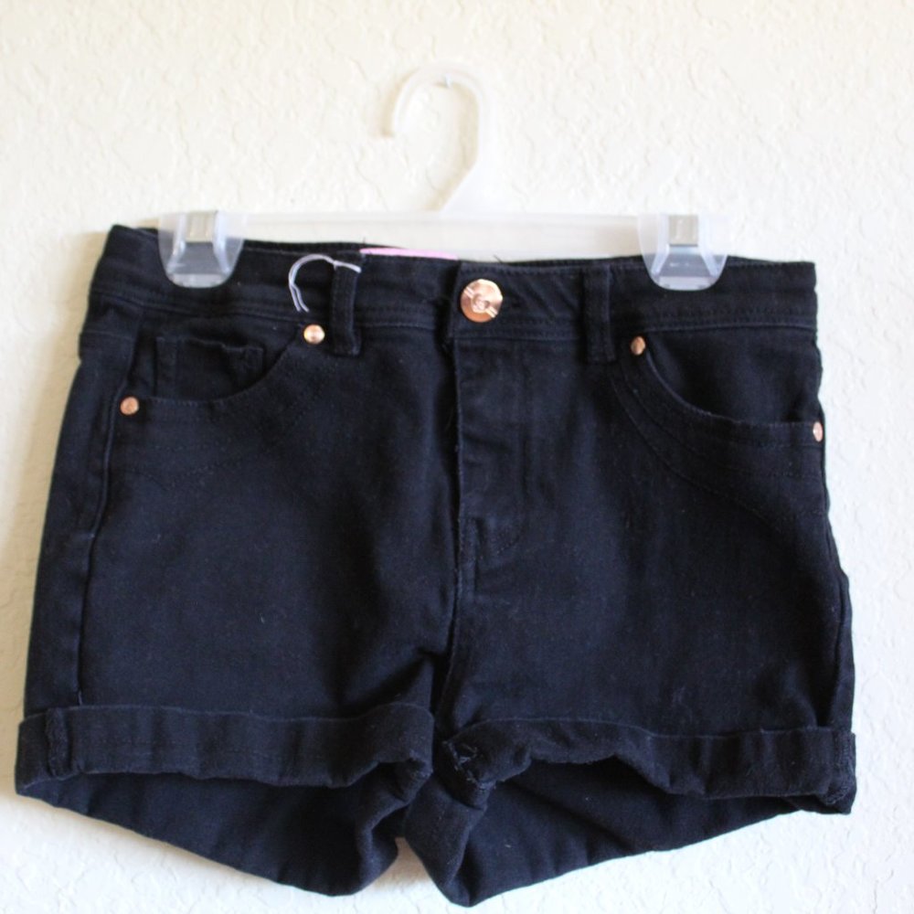 3/$15 Cutie Patootie girls black denim shorts